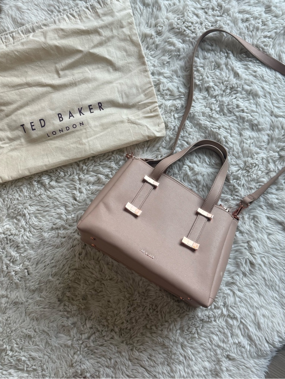 Ted BAKER Juliet Adjustable Crossbody Double Handle Small Tote